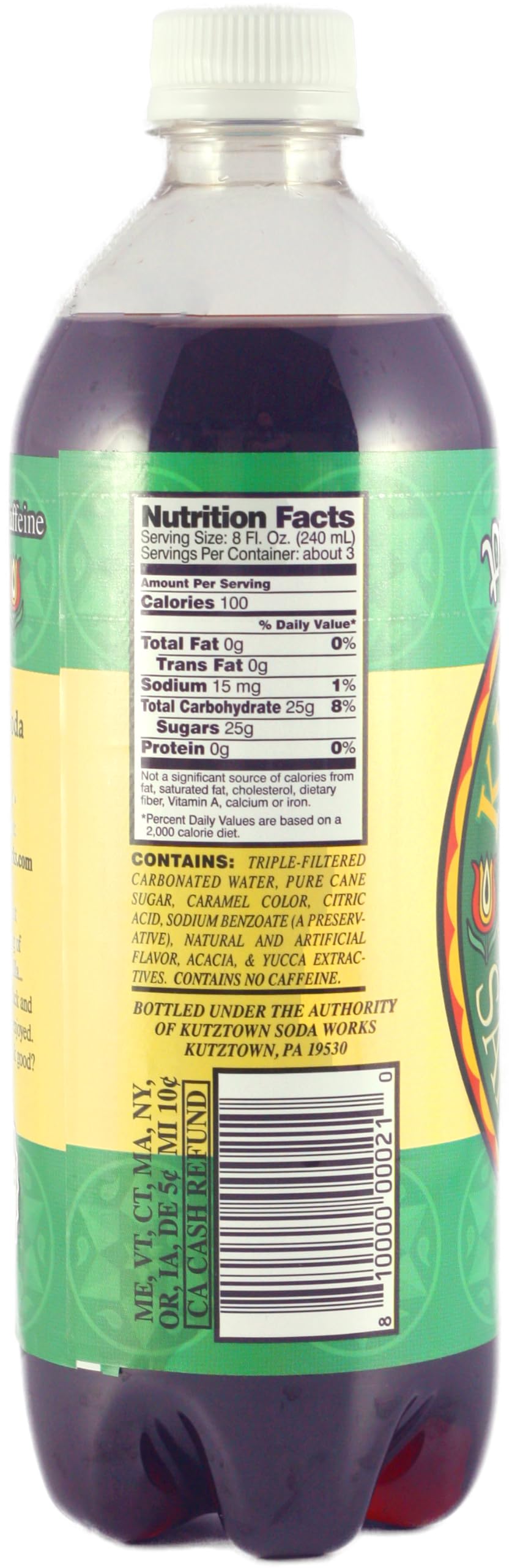Kutztown "Nix Besser" Sarsaparilla Soda, 24 Oz. Bottles (Pack of 4)
