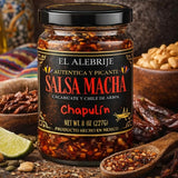 Alebrixes - Salsa Macha with Chapulines - Authentic Mexican Chili Oil with Árbol Chili and Oaxacan Grasshoppers - Hand Made Gourmet Salsa with Toasted