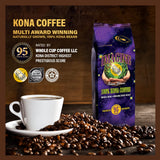 Imagine Kona Coffee Whole Bean | Arabica Kona Beans | Top Grade Air Roasted Organic Coffee Beans | Medium Dark Roast | Organic Whole Bean - 16oz