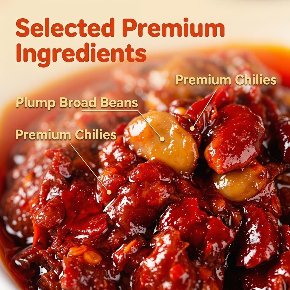 Sichuan Pixian Broad Bean Paste 17.6oz, Spicy Fermented Cooking Sauce