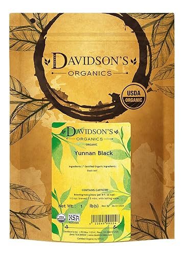 Davidson's Organics, Yunnan Black, Loose Leaf Tea, 16-Ounce Bag