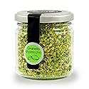 Sciara Chopped Pistachios - Sicilian Unsalted Pistachio Nuts from Bronte Italy - Premium Crushed Pistachios for Baking & Topping - Glass Jar 100g (3.5