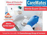 CareMates Nitrile Medical Exam Gloves, Latex Free Rubber, Powder Free, Extra Strong, 4 Mil Thick, First Aid, Food Safe, Cleaning Gloves, Medium