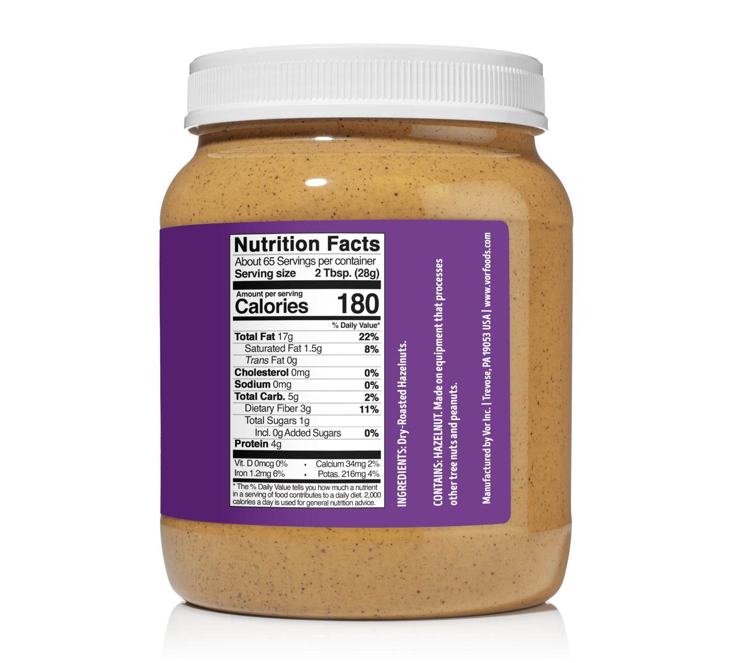 Vör Hazelnut Butter (4lb) | Single Ingredient | Vegan, Paleo and Keto-Friendly, Gluten-Free