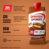 Premier Protein Shake, Chocolate Peanut Butter, 30g Protein, No Added Sugar, 24 Vitamins & Minerals to Support Immune Health, 11 fl oz, 12 Pack