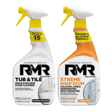 RMR Bathroom Breakthrough Bundle - Tub & Tile Cleaner + Xtreme Soap Scum Remover, 2-Step Deep Clean System for Shower, Tub, Tile, Grout, & Glass