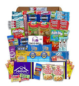 LakeHouse Student 52 College Care Package with Taco Bell Gift Card - College Essentials Snack Box - College Snack Boxes Care Packages for College