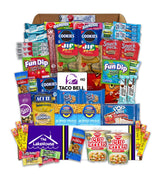 LakeHouse Student 52 College Care Package with Taco Bell Gift Card - College Essentials Snack Box - College Snack Boxes Care Packages for College
