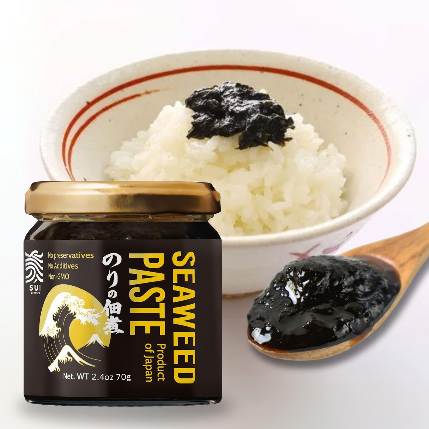 Seaweed Paste, Nori Tsukudani, Made in Japan | No MSG, No preservatives, No additives, Non-GMO | 2.4oz (70g) by SUI of Tokyo