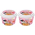 Samyang Carbo Buldak Tteokbokki Korean Rice Cake Instant 8oz 230g (Pack of 2)