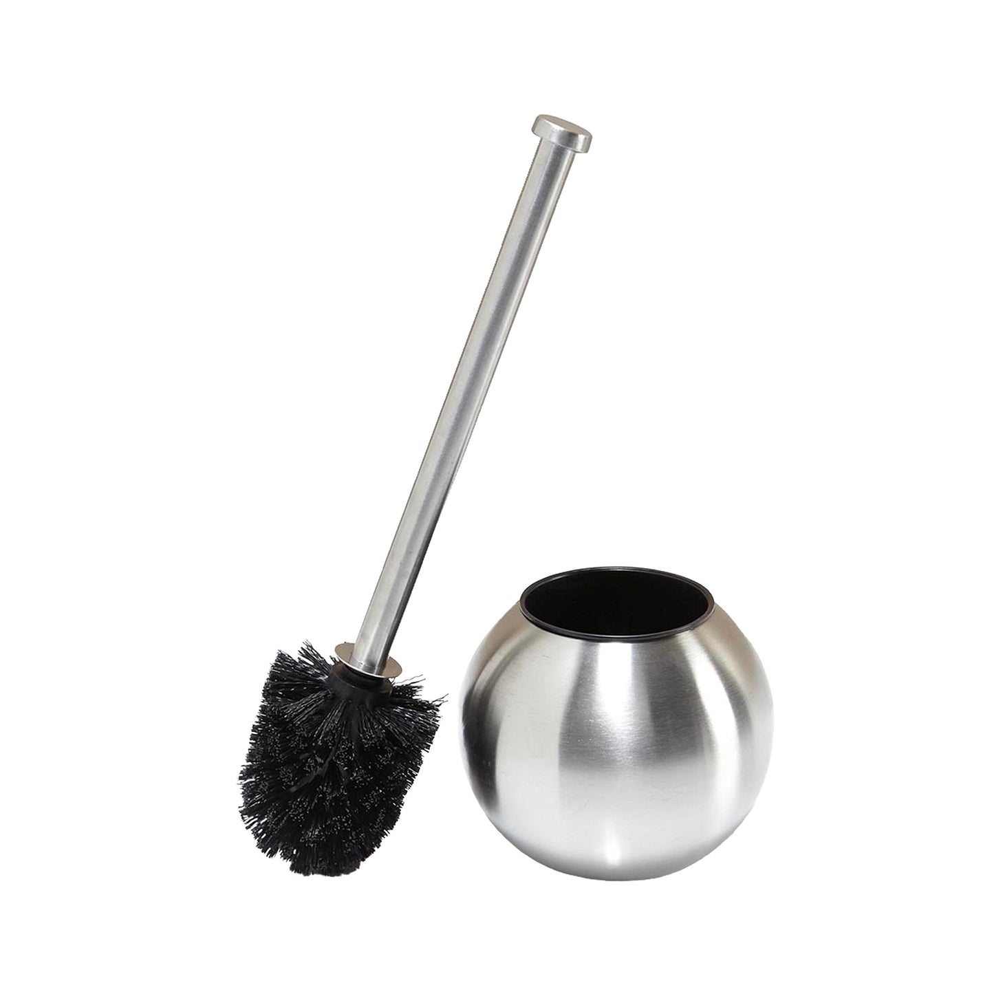 Bath Bliss Globe Design Toilet Brush Holder in Stainless Steel