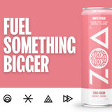 ZOA Zero Sugar Energy Drinks - White Peach | Healthy Energy Formula with Natural Caffeine, Daily Vitamin C, Essential B-Vitamins | Gluten-Free, Keto