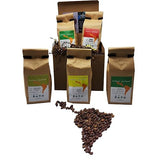 Coffee Gift Set Las Americas 5 Pack 12oz Gourmet Organic Medium Roast whole Bean with Best Beans From Mexico, Guatemala, Peru, Colombia and Brazil