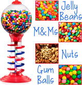 Playo Big Light and Sound Spiral Gumball Bank - 21" - Gumballs Included - Kids Twirling Style Candy Dispenser - Birthday Parties, Novelties, Party