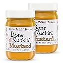 Bone Suckin' Sauce Mustard, Non GMO, Gluten and Fat Free, Great Tasting Condiment (2 Count, Variety)
