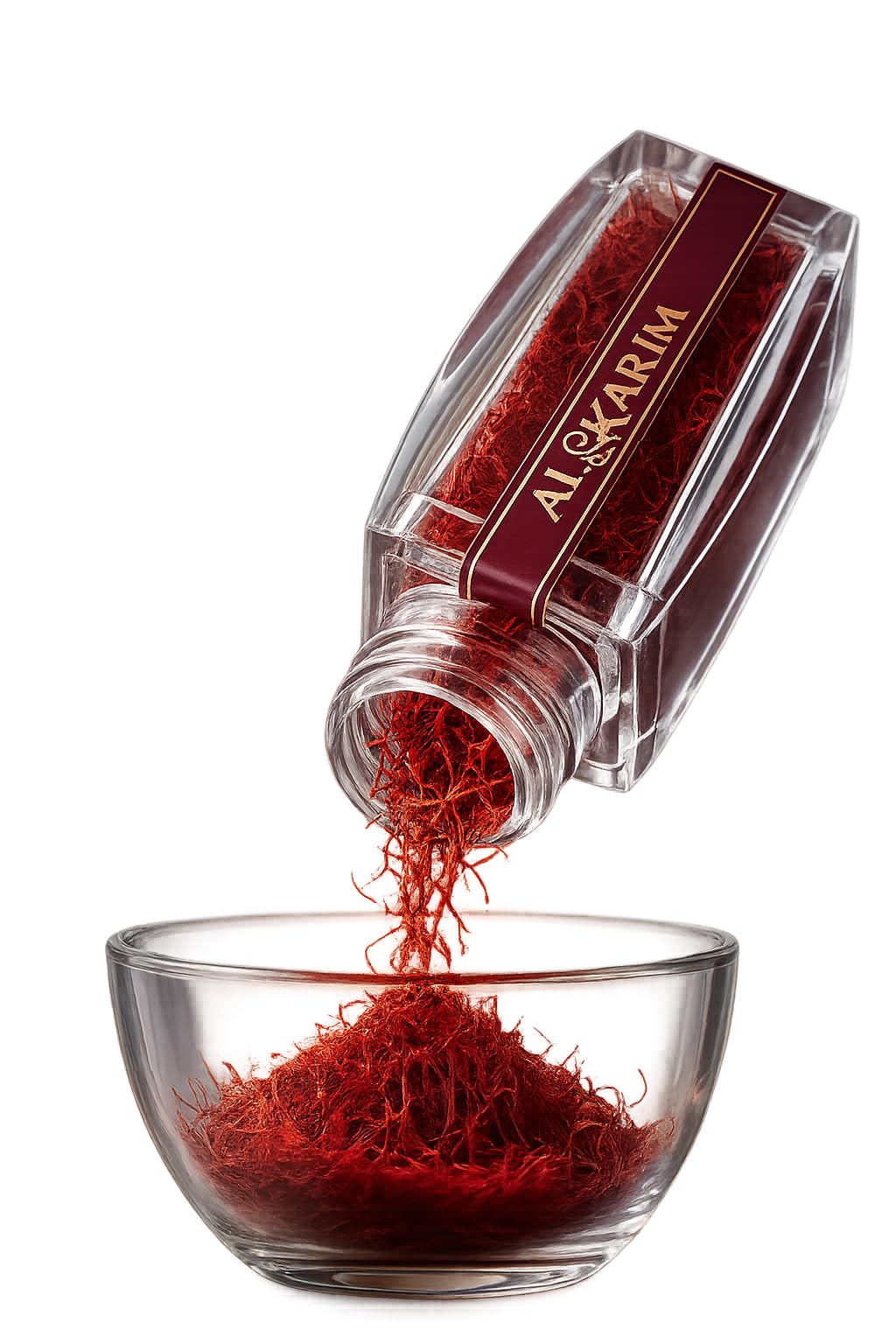 AL-KARIM Premium Saffron Threads, Pure All-Red Aromatic Saffron, Non-GMO in Glass Bottle