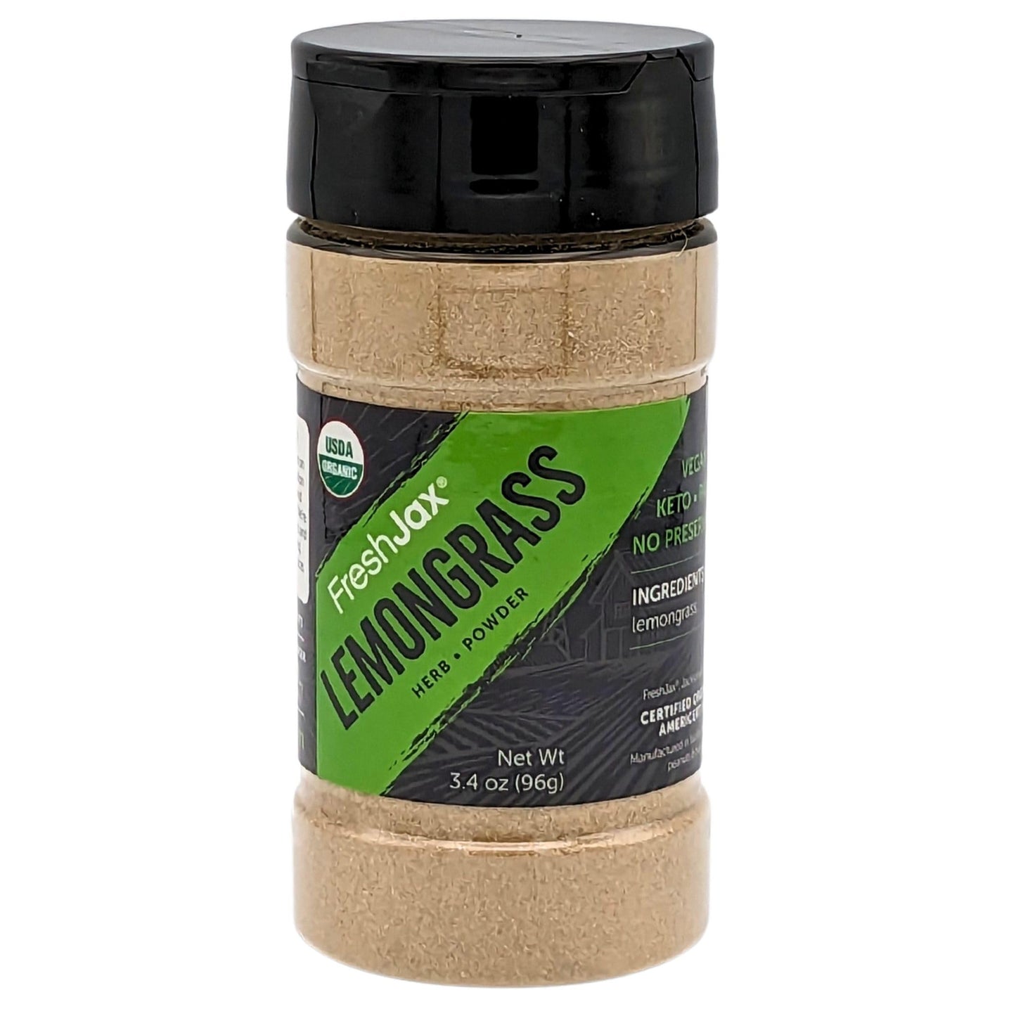 FreshJax Organic Lemongrass Powder 3.4 oz | Lemon Grass Spice for Thai Curry, Soups, Marinades, Broth, Stir Fry & Asian Recipes | Seasoning for Rice