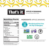 That's it. Mini Fruit Bars Gift Pouch (Variety 36 Count) No Sugar Added, Plant-Based, Vegan & Gluten Free, Paleo, Non GMO, Fiber (12 Banana, 12