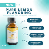 Lemon Flavoring- 100% Pure Lemon Oil - 1 fl oz - Cooking with Karli - Gluten Free & Sugar Free - Used for candy, frosting, baking