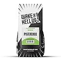 Wake The Hell Up! 1lb Ultra-Caffeinated Pistachio Whole Bean Coffee, Low Acid, Medium-Dark Roast