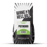 Wake The Hell Up! 1lb Ultra-Caffeinated Pistachio Whole Bean Coffee, Low Acid, Medium-Dark Roast
