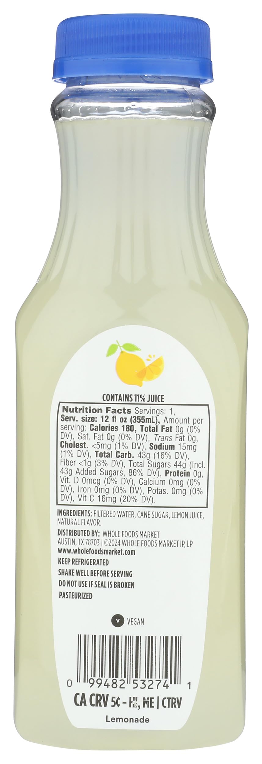 365 By Whole Foods Market, Lemonade, 12 Fl Oz