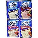 Pop Tarts Variety Pack, Frosted FRUIT Flavors: Strawberry, Blueberry, Cherry, and Raspberry. Bundle of 4-8 Count Boxes, 1 of Each Flavor. Great Care