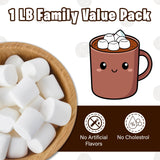 1 lb Large White Marshmallows - Made with Natural Vanilla, No Artificial Flavors - Perfect for S’mores, Baking & Hot Chocolate