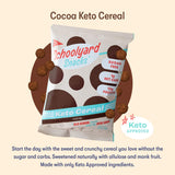 Schoolyard Snacks Keto Cereal - Cocoa Flavor |13g Protein, Low Carb, Low Sugar, Low Calories | Gluten-Free, Grain-Free, Keto-Friendly | Healthy