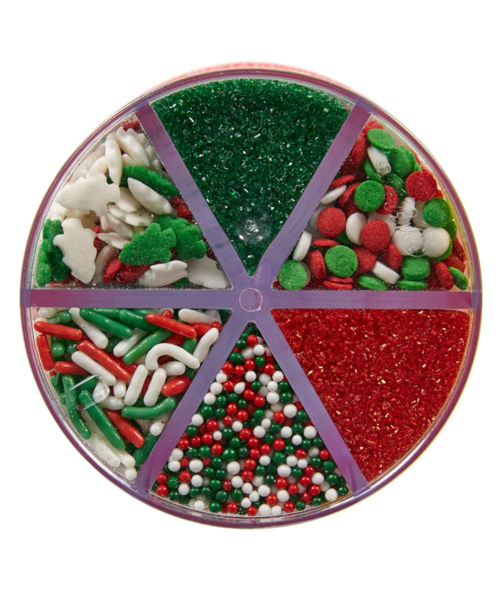 Food Items Sprinkle Mix, Traditional Christmas, 6-Cell