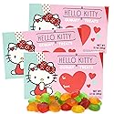 Valentine's Day Hello Kitty Gummies, Assorted Fruit Flavored, Theatre Box with To/From Section, Seasonal Candy Gift, 3.1 Ounce (Pack of 3)