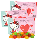 Valentine's Day Hello Kitty Gummies, Assorted Fruit Flavored, Theatre Box with To/From Section, Seasonal Candy Gift, 3.1 Ounce (Pack of 3)