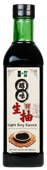 NPG Light Soy Sauce 16.9 fl oz, All Purpose Asian Seasoning