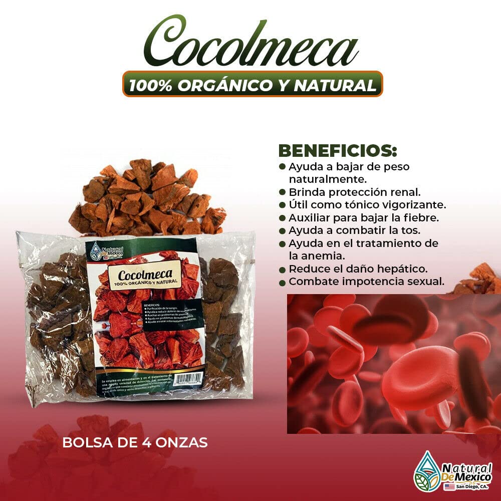 Cocolmeca Raiz 4 oz-113g. Herbal/Tea Refuerza la Sangre Mexican Herb QUEMA GRASA