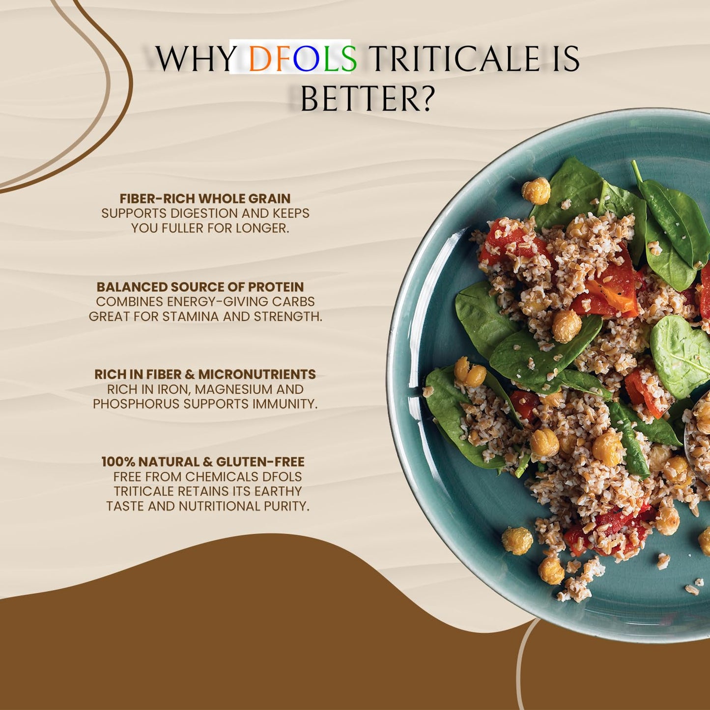 DFOLS Triticale Whole Grain Mild Nutty Wheat Rye Flavor for Cooking 0.55lb 8.82oz (250g) Premium Quality ???????
