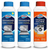Glisten Dishwasher Magic Machine Cleaner and Disinfectant 2-Pack and Washer Magic Washing Machine Cleaner