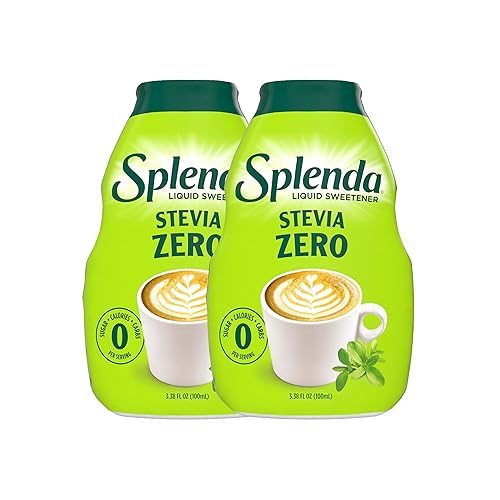 SPLENDA Stevia Liquid Zero Calorie Sweetener Drops, 3.38 Fl Oz Bottle (Pack of 2)