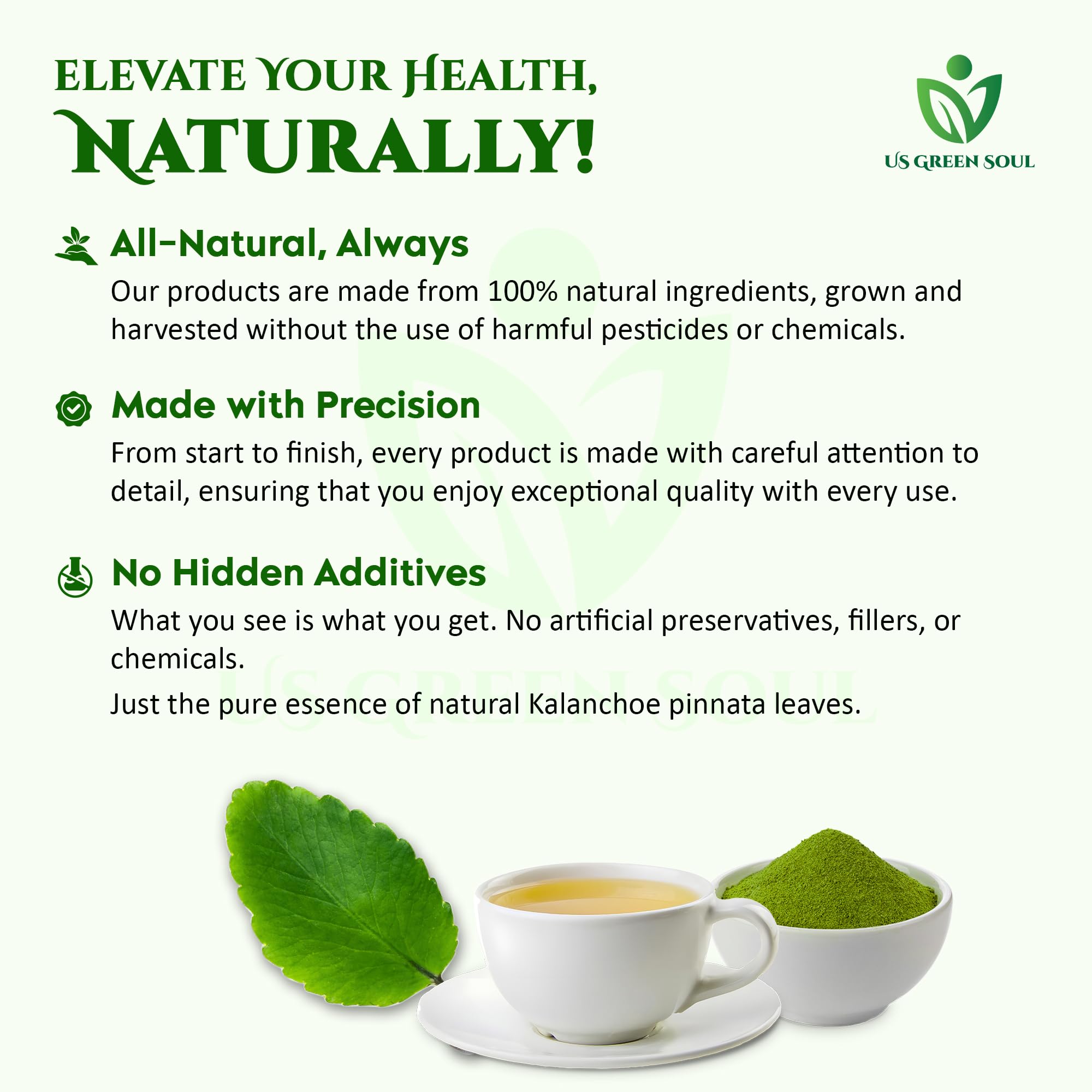 100g Kalanchoe Pinnata Leaves Powder - Healthy, Well-Cleaned, Dried Organic Leaves Powder, No Additives, 100% Pure & Natural