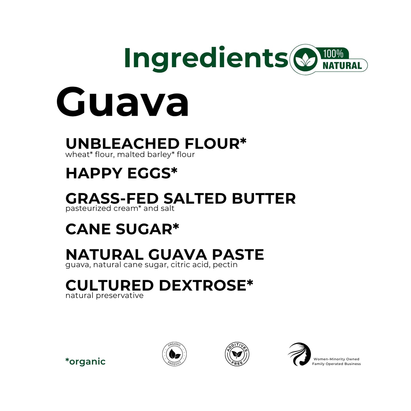 The Panza Guava Gourmet Cookie Snack Thin & Crispy | Organic, Non-GMO, 100% Natural Ingredients | Mini Pouch 0.7 oz