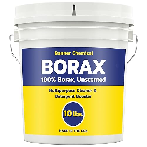 Banner Chemical Raw Borax (10 lbs) - 100% Pure, Unscented, Multi-Purpose Cleaner & Detergent Booster - Natural Household Cleaner and Stain Remover