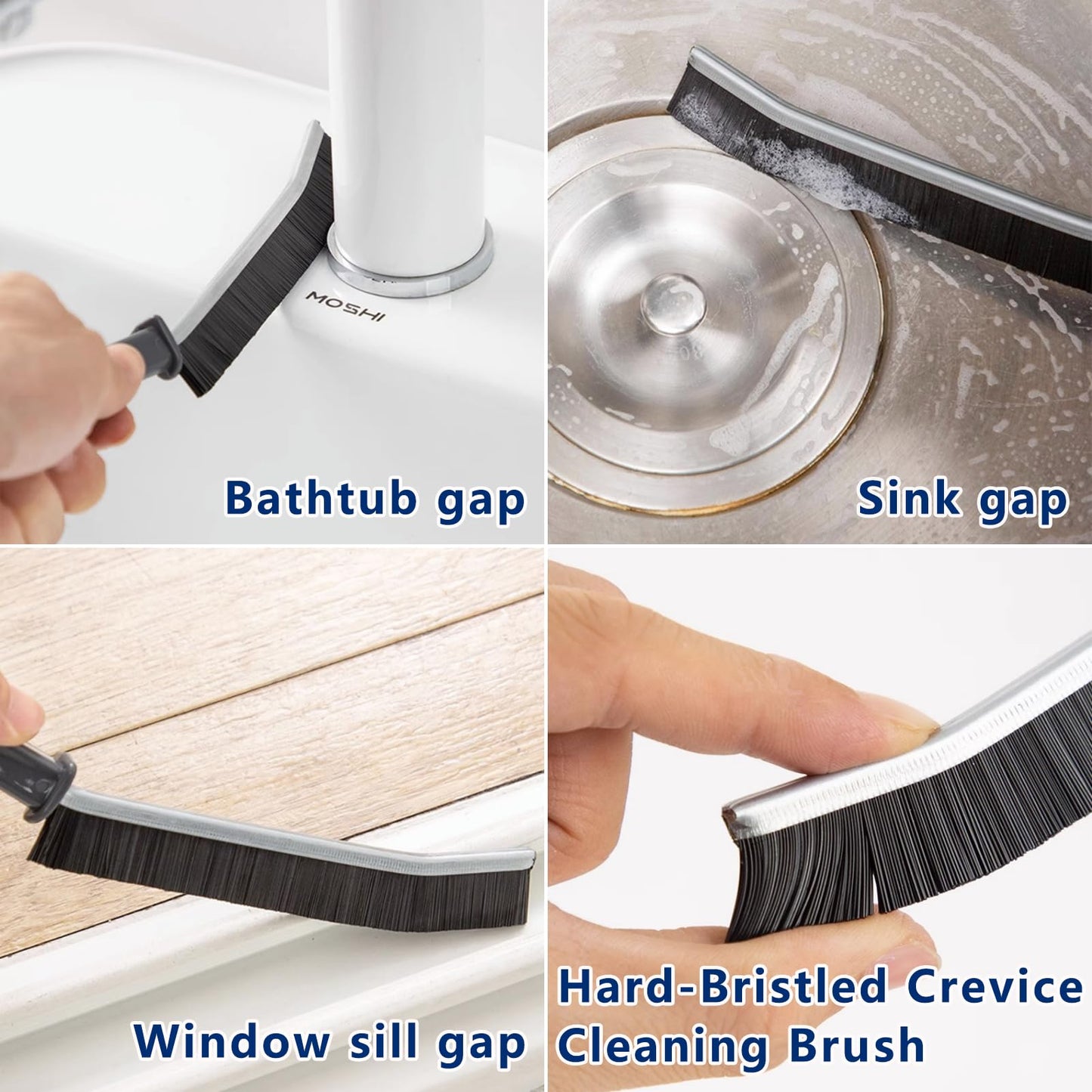 12Pcs Crevice Cleaning Brush,Small Gap Cleaning Brushes for Cleaning Bathroom,Kitchen,Window Grooves,Corners, Sinks, washbasins, Showers, faucets