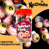 Apexy Eyeball Gummies - with Fruity Liquid Center Eyeball Candy for Halloween, Birthday, Trick Or Treat, Party Candy - Jelly Filled Gummies, Fat Free