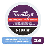 Timothy's French Vanilla Latte, K-Cup Portion Pack for Keurig Brewers (24 Count)