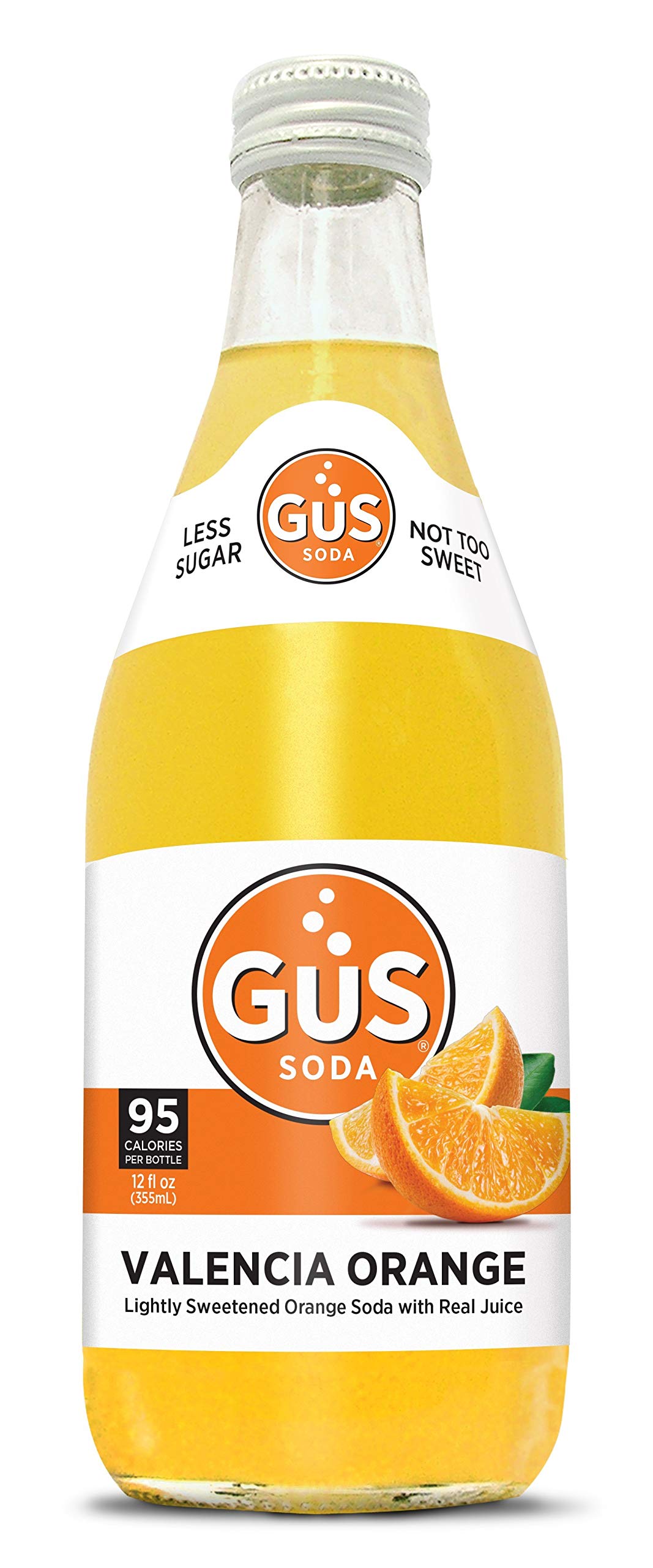 GuS Soda - Dry Valencia Orange - 12 oz (24 Glass Bottles)
