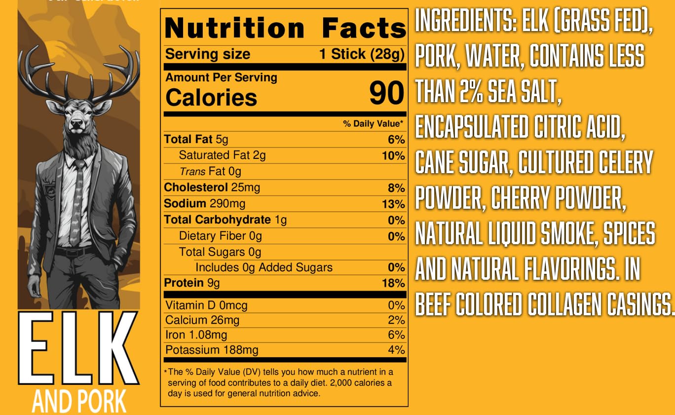 PEARSON RANCH Game Meat Sticks Variety - Elk, Bison, Venison, Wild Boar - Exotic Jerky Sticks, No Added Nitrites, High-Protein, Paleo & Keto Friendly