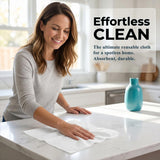 GLOYY Disposable Dish Cloth and Cleaning Handi Wipes, 100ct, Multi-Use Rags for Kitchen, Bathroom and Windows, White