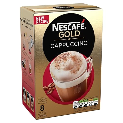 NESCAFÉ Gold Cappuccino Original, 8 sachets, 136g (Pack of 6, Total 48 Sachets)