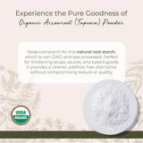 Starwest Botanicals Arrowroot Tapioca Powder Organic - Gluten Free Thickener for Cooking & Baking, Root Starch, Certified Kosher, Non-GMO - Bulk 1 lb