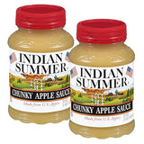 Indian Summer Premium Chunky Applesauce Made from US Apples and American Growers (Chunky Original, 23 Ounces Each, Pack of 2)