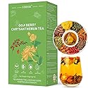 Goji Berry Chrysanthemum Tea for Liver Health, Dandelion Wolfberry Tea Bags, 8 Excellent Raw Material Formulas, Liver Cleanse & Detox Herbal Tea Bags